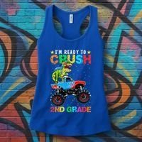 Im Ready To Crush 2nd Grade Monster Truck Dinosaur Women's Tank Top thumb 3
