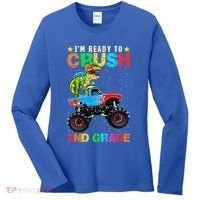 Im Ready To Crush 2nd Grade Monster Truck Dinosaur Women's Long Sleeve Shirt thumb 0