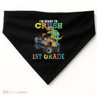 Im Ready To Crush 1st Grade Dinosaur T Rex Back To School USA-Made Doggie Bandana thumb 0