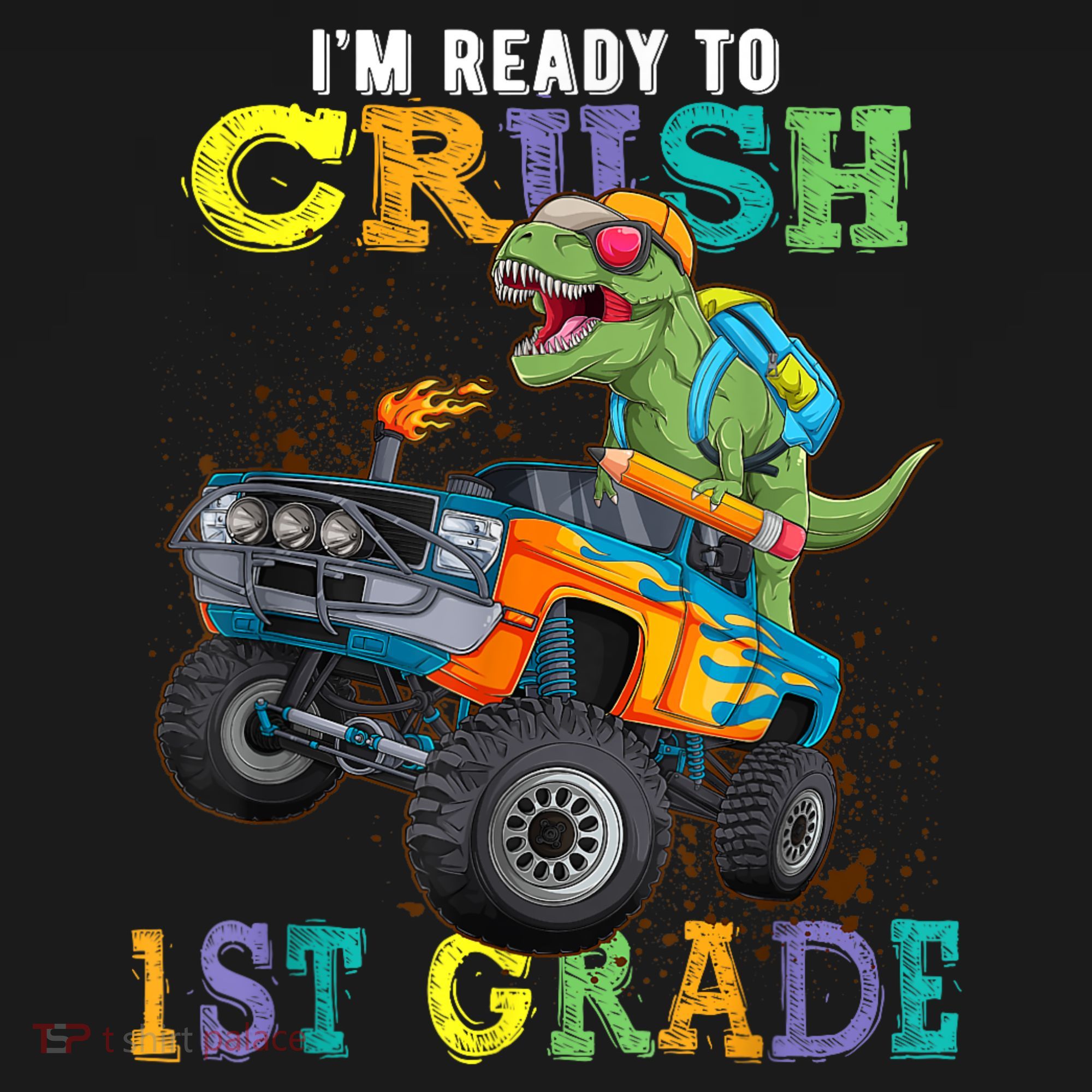Im Ready To Crush 1st Grade Dinosaur T Rex Back To School Hoodie
