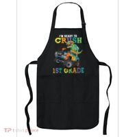 Im Ready To Crush 1st Grade Dinosaur T Rex Back To School Apron thumb 0