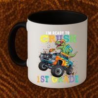 Im Ready To Crush 1st Grade Dinosaur T Rex Back To School Coffee Mug thumb 2