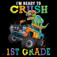 Im Ready To Crush 1st Grade Dinosaur T Rex Back To School Coffee Mug thumb 5