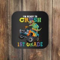Im Ready To Crush 1st Grade Dinosaur T Rex Back To School Coaster thumb 0