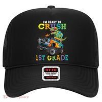 Im Ready To Crush 1st Grade Dinosaur T Rex Back To School Hat thumb 0