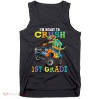 Im Ready To Crush 1st Grade Dinosaur T Rex Back To School Tank Top thumb 0