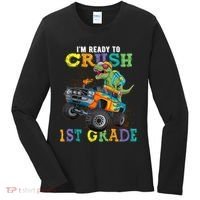 Im Ready To Crush 1st Grade Dinosaur T Rex Back To School Women's Long Sleeve Shirt thumb 0