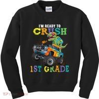 Im Ready To Crush 1st Grade Dinosaur T Rex Back To School Kids Sweatshirt thumb 0