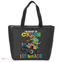 Im Ready To Crush 1st Grade Dinosaur T Rex Back To School Tote Bag thumb 0