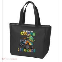 Im Ready To Crush 1st Grade Dinosaur T Rex Back To School Tote Bag thumb 3