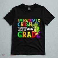 I'm Ready To Crush 1st Grade Truck Dinosaur Back To School T-Shirt thumb 5