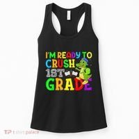 I'm Ready To Crush 1st Grade Truck Dinosaur Back To School Women's Tank Top thumb 0