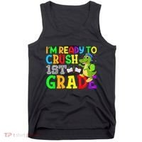 I'm Ready To Crush 1st Grade Truck Dinosaur Back To School Tank Top thumb 0