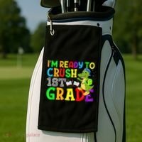 I'm Ready To Crush 1st Grade Truck Dinosaur Back To School Golf Towel thumb 2