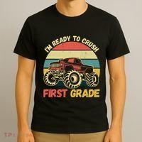 I`m Ready To Crush First Grade First Day Of First Grade Kids T-Shirt thumb 3
