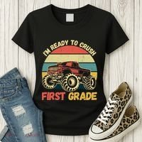 I`m Ready To Crush First Grade First Day Of First Grade Kids Women's T-Shirt thumb 3