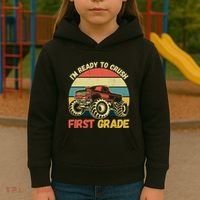I`m Ready To Crush First Grade First Day Of First Grade Kids Kids Hoodie thumb 3