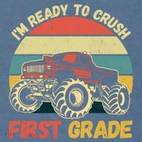 I`m Ready To Crush First Grade First Day Of First Grade Kids Garment-Dyed Sweatshirt thumb 2