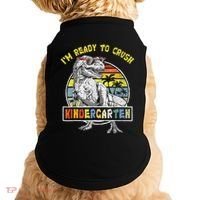 I'm Ready To Crush Kindergarten Dinosaur Back To School Doggie Tank thumb 0