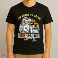 I'm Ready To Crush Kindergarten Dinosaur Back To School T-Shirt thumb 3