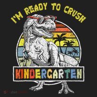 I'm Ready To Crush Kindergarten Dinosaur Back To School Beanie thumb 2