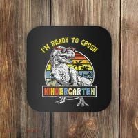 I'm Ready To Crush Kindergarten Dinosaur Back To School Coaster thumb 0