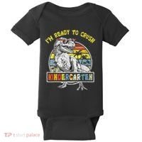 I'm Ready To Crush Kindergarten Dinosaur Back To School Baby Bodysuit thumb 0
