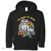 I'm Ready To Crush Kindergarten Dinosaur Back To School Toddler Hoodie thumb 0