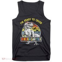 I'm Ready To Crush Kindergarten Dinosaur Back To School Tank Top thumb 0