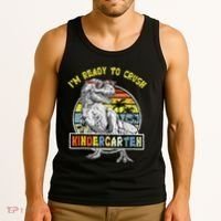 I'm Ready To Crush Kindergarten Dinosaur Back To School Tank Top thumb 3