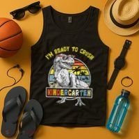 I'm Ready To Crush Kindergarten Dinosaur Back To School Tank Top thumb 4