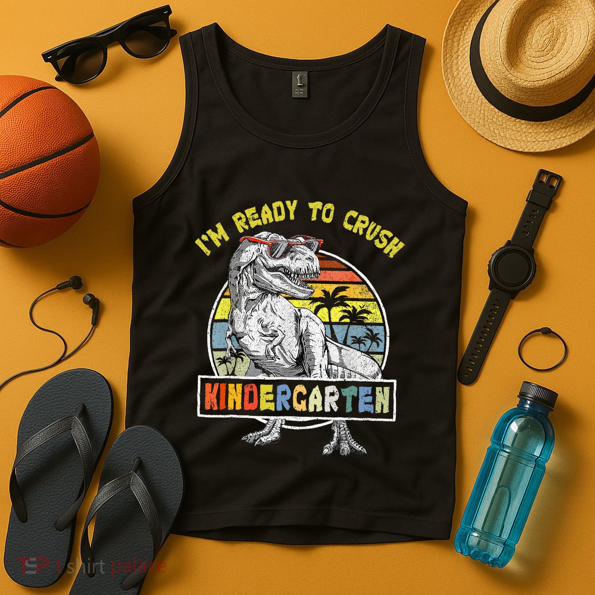 I'm Ready To Crush Kindergarten Dinosaur Back To School Tank Top