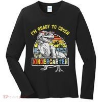I'm Ready To Crush Kindergarten Dinosaur Back To School Women's Long Sleeve Shirt thumb 0