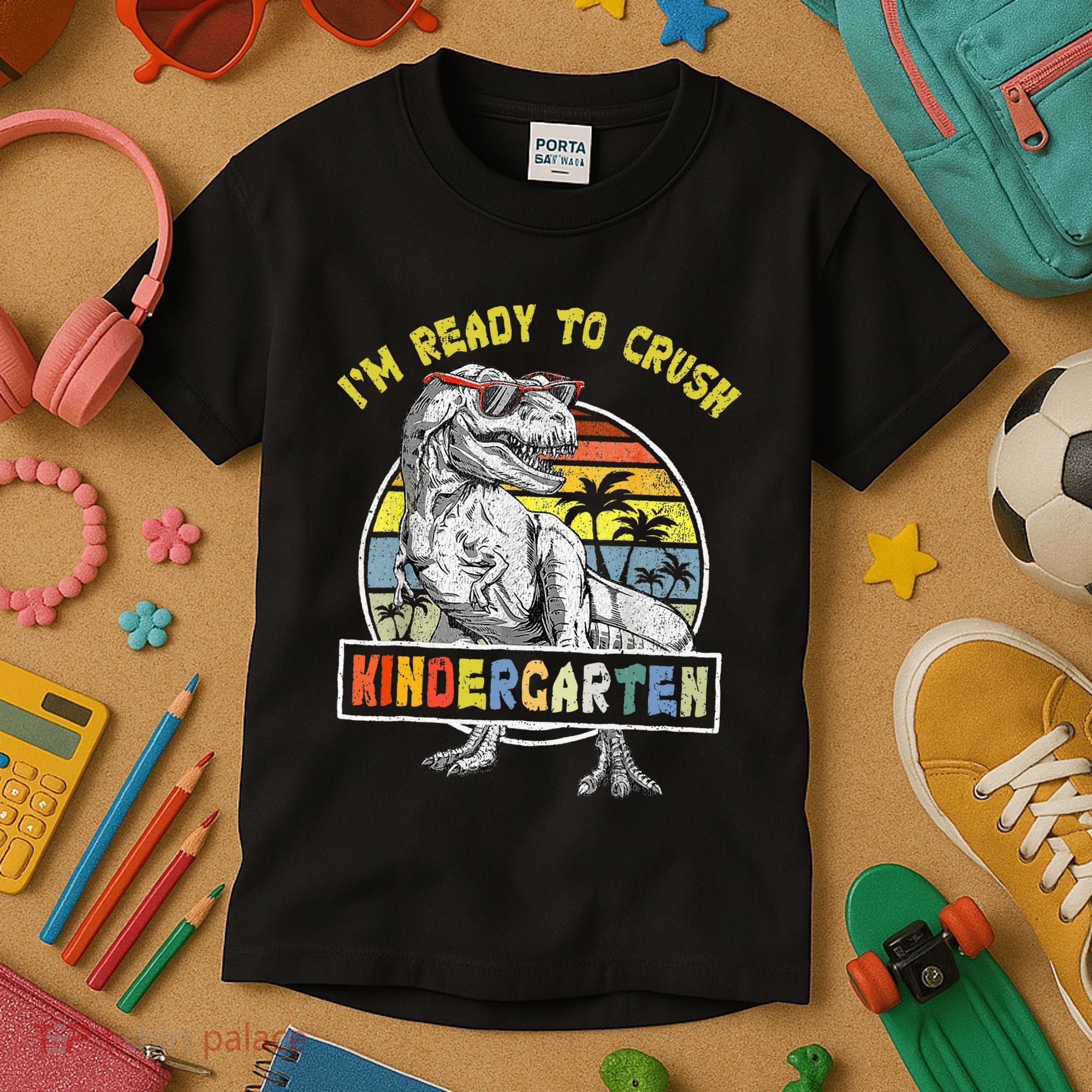I'm Ready To Crush Kindergarten Dinosaur Back To School Kids T-Shirt