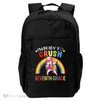 I'm Ready To Crush 7th Grade Dabbing Unicorn Back To School Backpack thumb 0