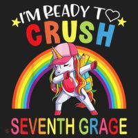 I'm Ready To Crush 7th Grade Dabbing Unicorn Back To School Beanie thumb 2