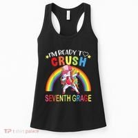 I'm Ready To Crush 7th Grade Dabbing Unicorn Back To School Women's Tank Top thumb 0