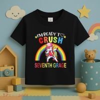 I'm Ready To Crush 7th Grade Dabbing Unicorn Back To School Toddler T-Shirt thumb 3