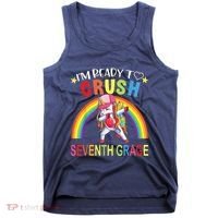 I'm Ready To Crush 7th Grade Dabbing Unicorn Back To School Tank Top thumb 0