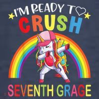 I'm Ready To Crush 7th Grade Dabbing Unicorn Back To School Tank Top thumb 6