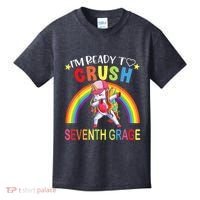 I'm Ready To Crush 7th Grade Dabbing Unicorn Back To School Kids T-Shirt thumb 0
