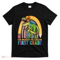I'm Ready To Crush 1st Grade Dinosaur Back To School T-Shirt thumb 0