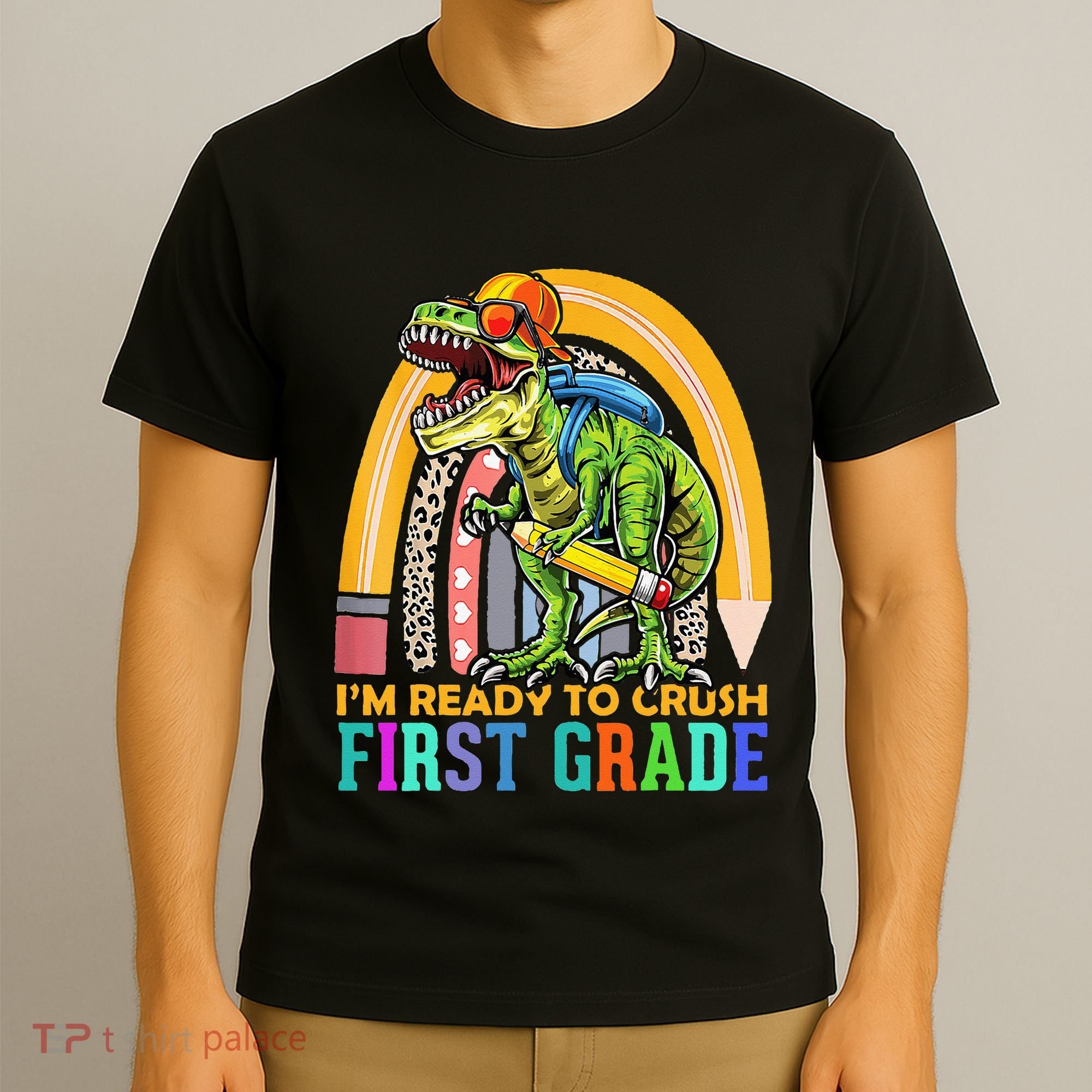 I'm Ready To Crush 1st Grade Dinosaur Back To School T-Shirt