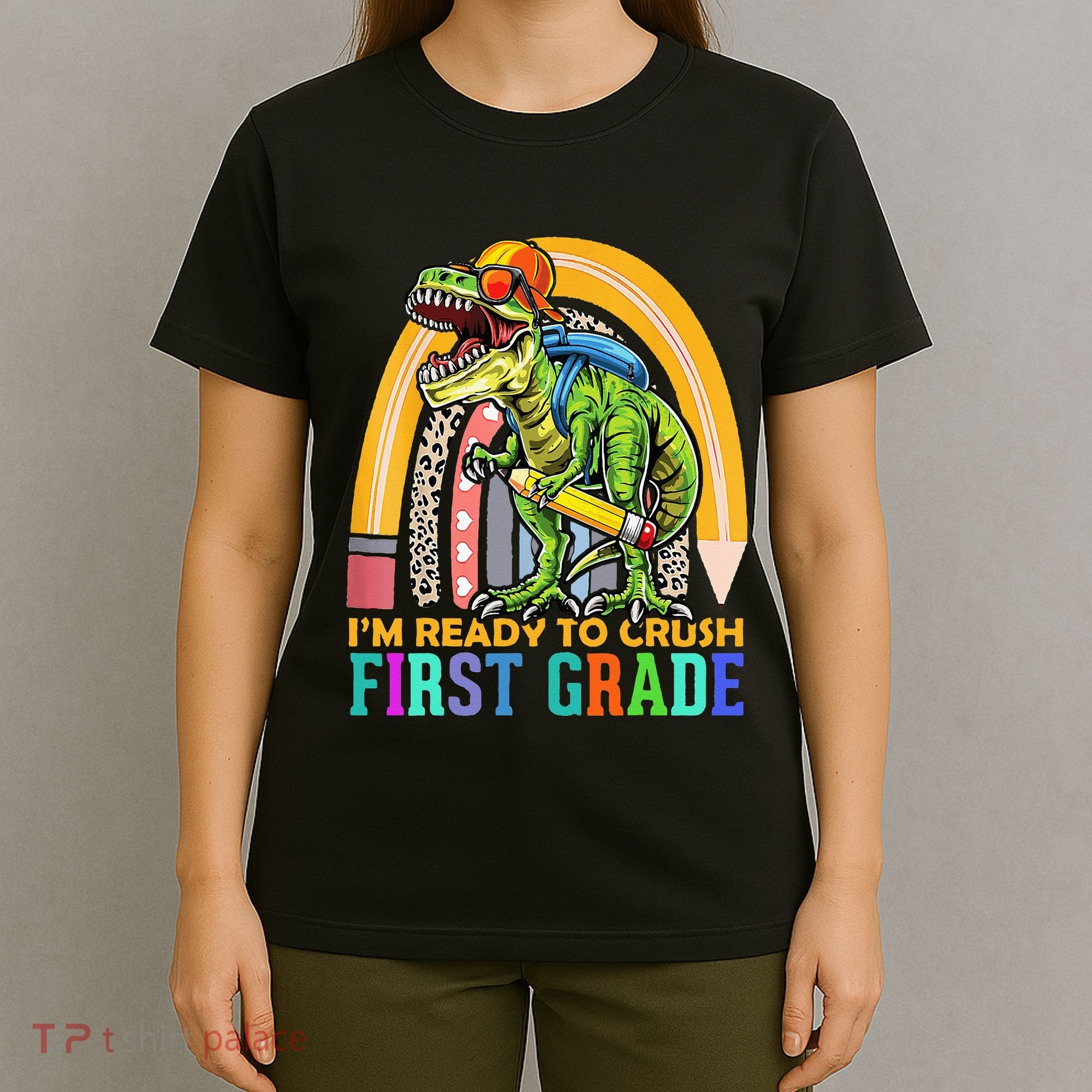 I'm Ready To Crush 1st Grade Dinosaur Back To School T-Shirt