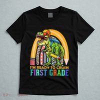 I'm Ready To Crush 1st Grade Dinosaur Back To School T-Shirt thumb 5