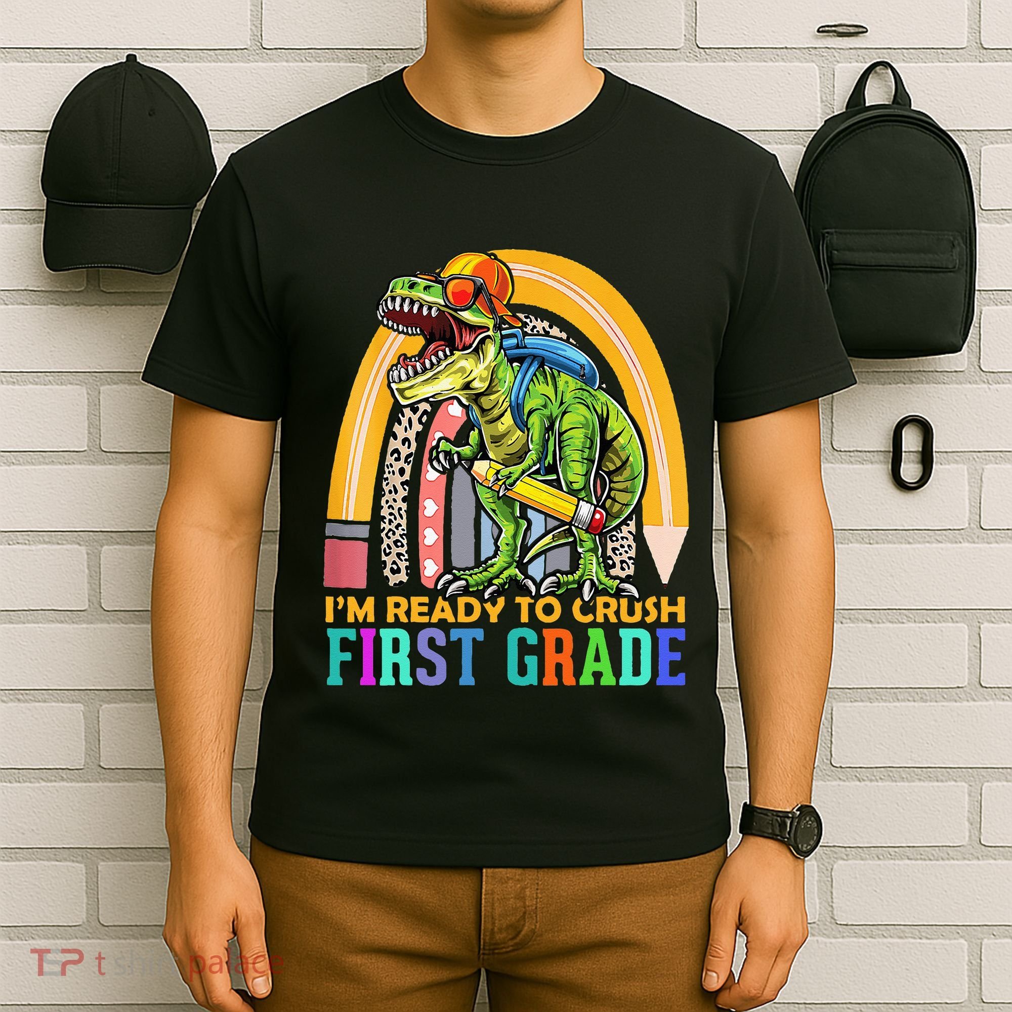 I'm Ready To Crush 1st Grade Dinosaur Back To School T-Shirt