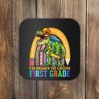 I'm Ready To Crush 1st Grade Dinosaur Back To School Coaster thumb 0