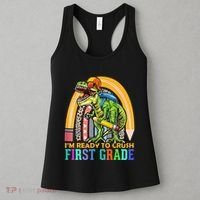 I'm Ready To Crush 1st Grade Dinosaur Back To School Women's Tank Top thumb 3