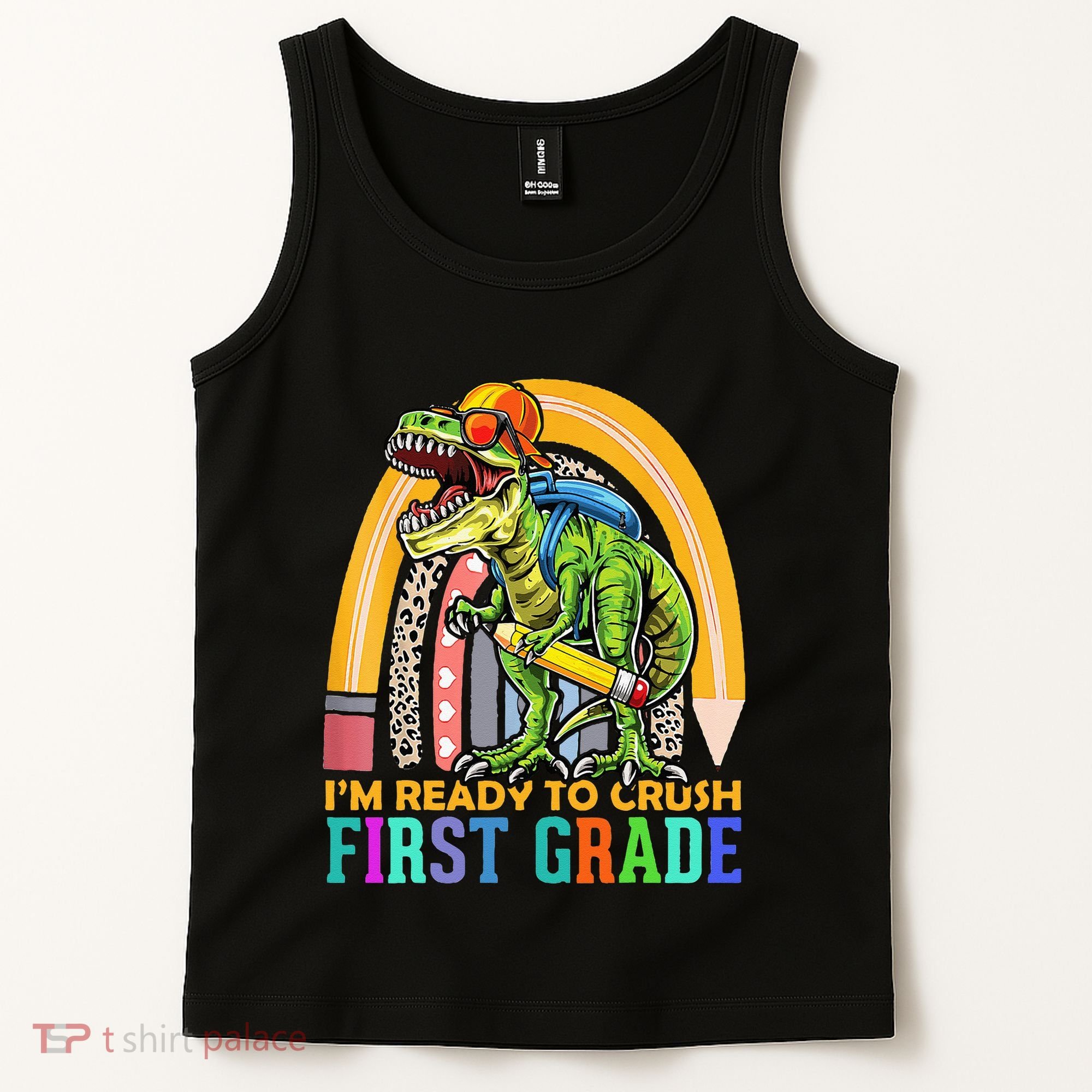 I'm Ready To Crush 1st Grade Dinosaur Back To School Tank Top