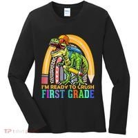 I'm Ready To Crush 1st Grade Dinosaur Back To School Women's Long Sleeve Shirt thumb 0